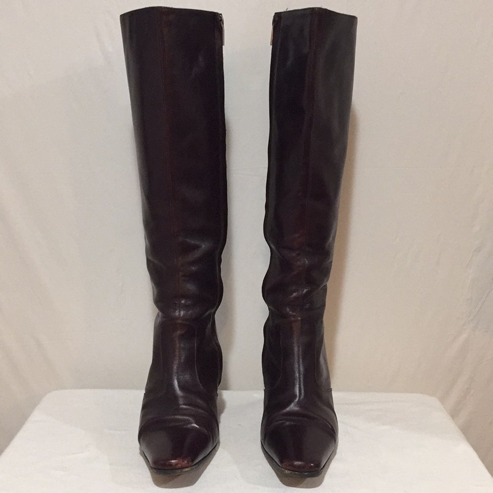 Fratelli Rossetti Knee High Boots Brown Red